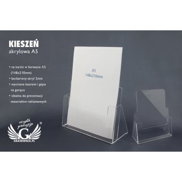 Kieszeń akrylowa A5 (148x210mm) - model K009