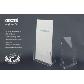 Kieszeń akrylowa DL (100x210mm) - model K006