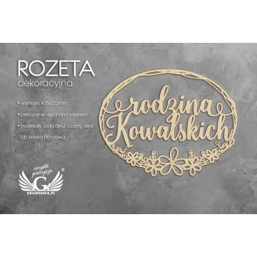 Rozeta dekoracyjna - Rodzina Kowalskich - ROZ012