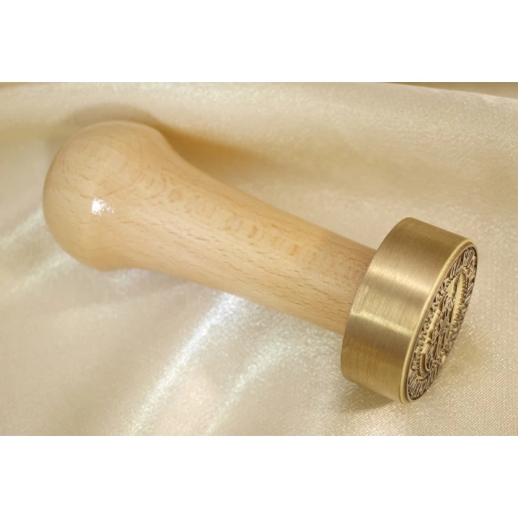 Stempel z mosiądzu 38mm głębokość graweru około 0,7mm