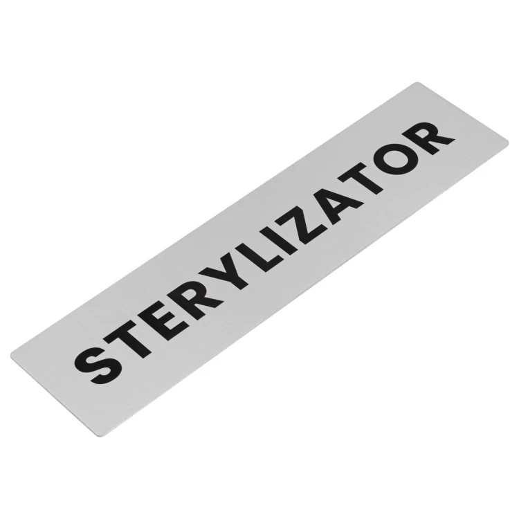 Tabliczka informacyjna aluminiowa - sterylizator - 195x47mm - NANODRUK - TAN005