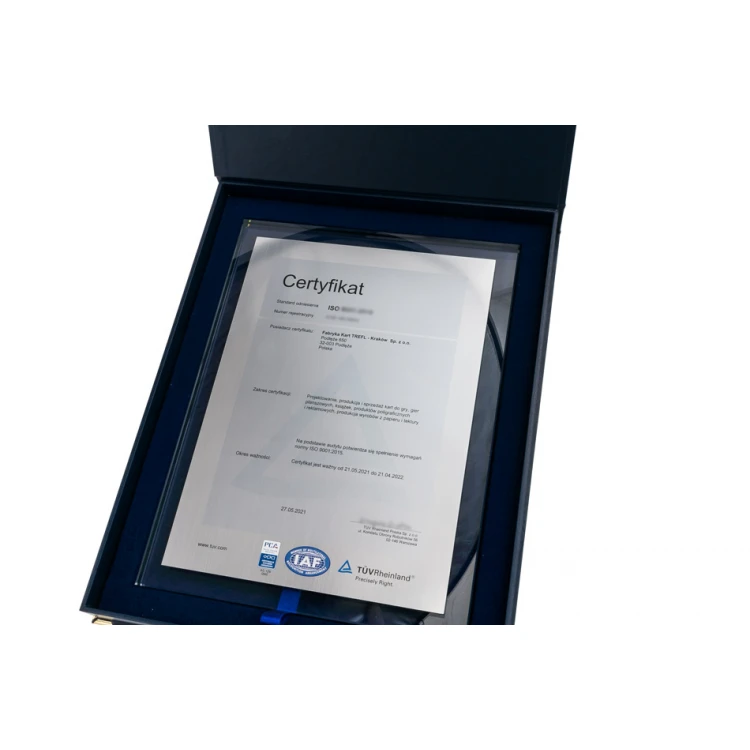 Certyfikat pamiątkowy - pionowy - druk UV - DUV057