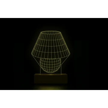 Classic - Lampa 3D LED RGB sterowana z pilota - L3D013