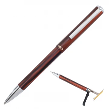 Długopis z pieczątką HERI Classic 3108 - drewnopodobny w etui - HER021