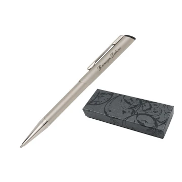 Długopis z pieczątką HERI DIAGONAL 3004 - perłowy w etui - HER013