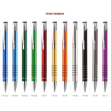 Długopisy metalowe VENO RUBBER + dowolny grawer laserem - DP003