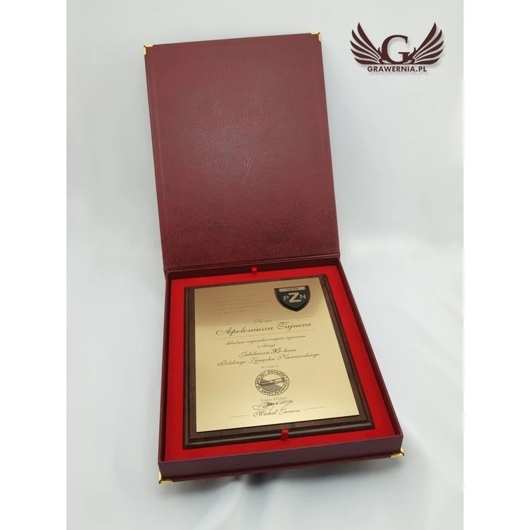 DYPLOM JUBILEUSZOWY GRAWEROWANY LASEREM- pionowy - SL037