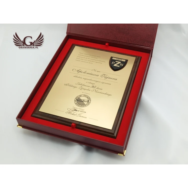 DYPLOM JUBILEUSZOWY GRAWEROWANY LASEREM- pionowy - SL037
