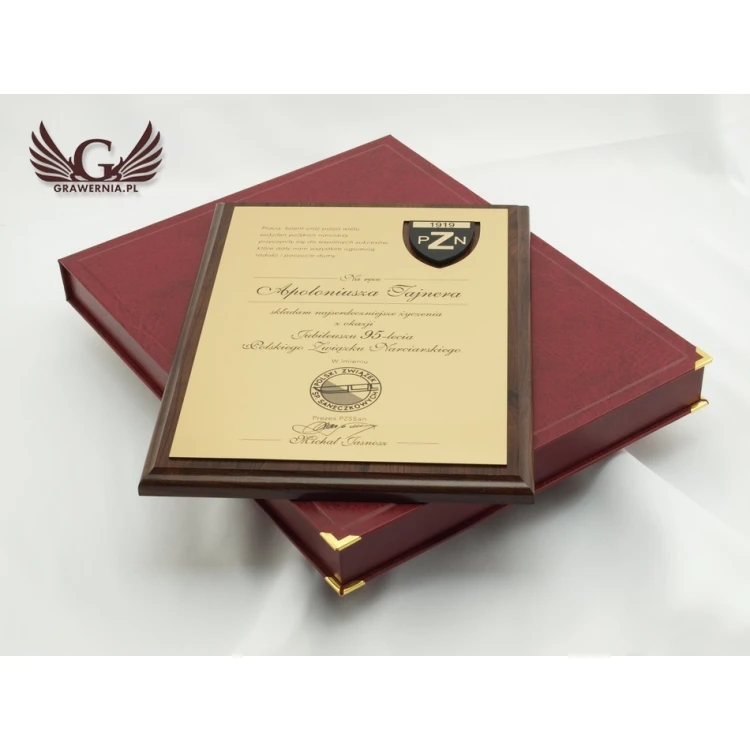 DYPLOM JUBILEUSZOWY GRAWEROWANY LASEREM- pionowy - SL037