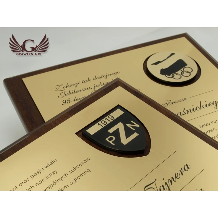 DYPLOM JUBILEUSZOWY GRAWEROWANY LASEREM- pionowy - SL037