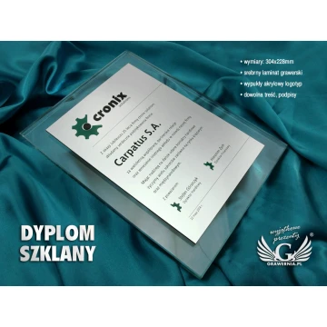 DYPLOM SZKLANY - DSZ032 - pionowy