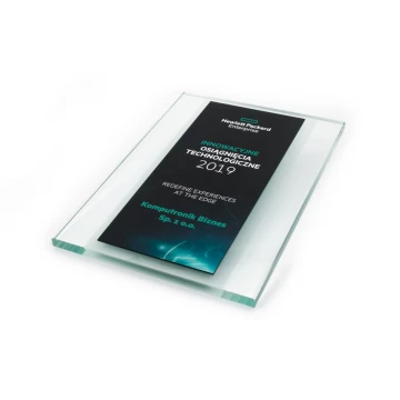 Dyplom szklany - innowacja technologiczna - druk UV - DUV044