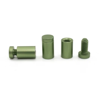 Dystans aluminiowy do szyldów i tabliczek - zielony - średnica 13mm - DDS022