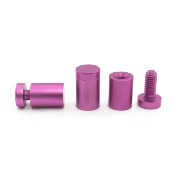 Dystans aluminiowy do szyldów i tabliczek - różowy - średnica 19mm - DDS025
