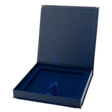 Etui niebieskie kwadratowe do dyplomu 200x200mm - ET059