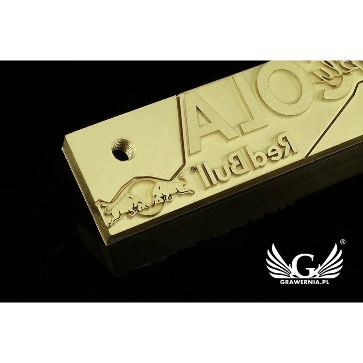GORĄCY STEMPEL do wypalania logotypu na gorąco i zimno - wymiary matrycy: 60,8x17,3mm lub 90,9x25,5mm - LASER