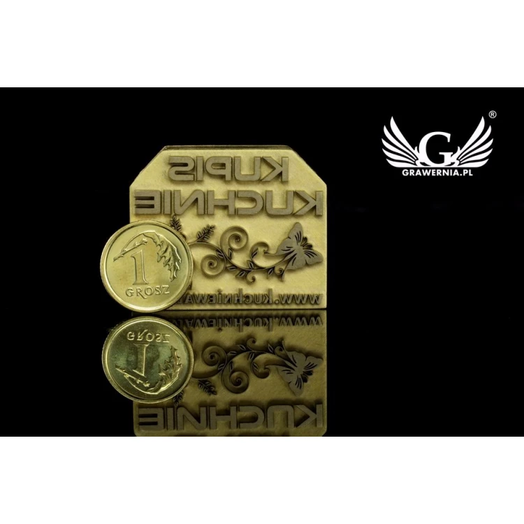 STEMPEL do wypalania logotypu na gorąco - wymiary matrycy: 33x27mm - LASER 
