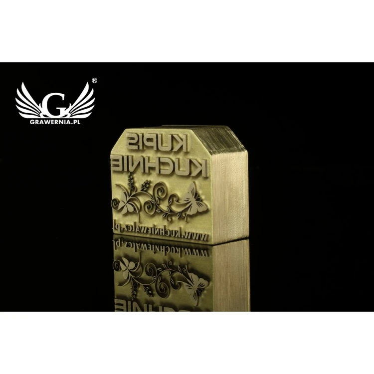 STEMPEL do wypalania logotypu na gorąco - wymiary matrycy: 33x27mm - LASER 