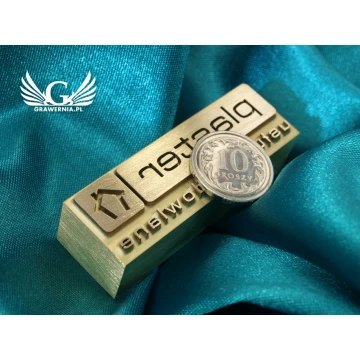 HOTSTAMP - Matryca/Pieczęć do wyciskania logotypu w drewnie na gorąco - wymiary: 50x16,5mm