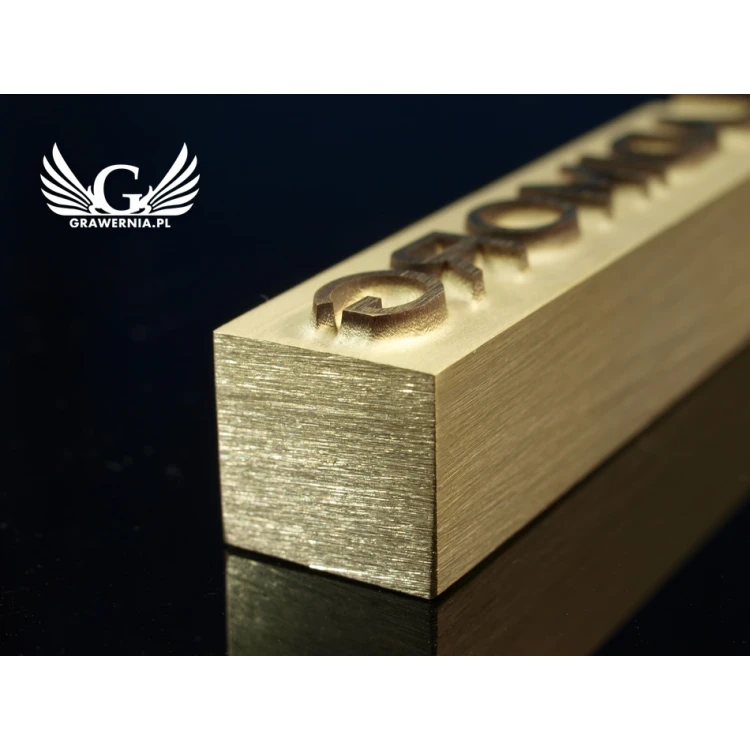 HOTSTAMP - Matryca / Pieczęć do wyciskania logotypu na gorąco i zimno - wymiary matrycy: 52x12mm