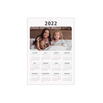 Kalendarz z fotografią - kolorowy druk UV - wymiary 297x420mm (A3) - KAL002