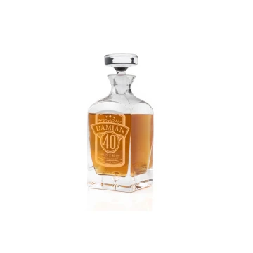 Karafka z grawerem do whisky lub nalewek - LAMBERT - Prezent urodzinowy - KAR025