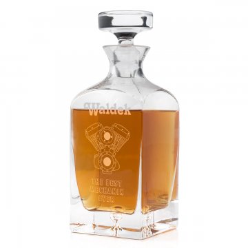 Karafka z grawerem do whisky lub nalewek - LAMBERT - Prezent dla złotej rączki - KAR021