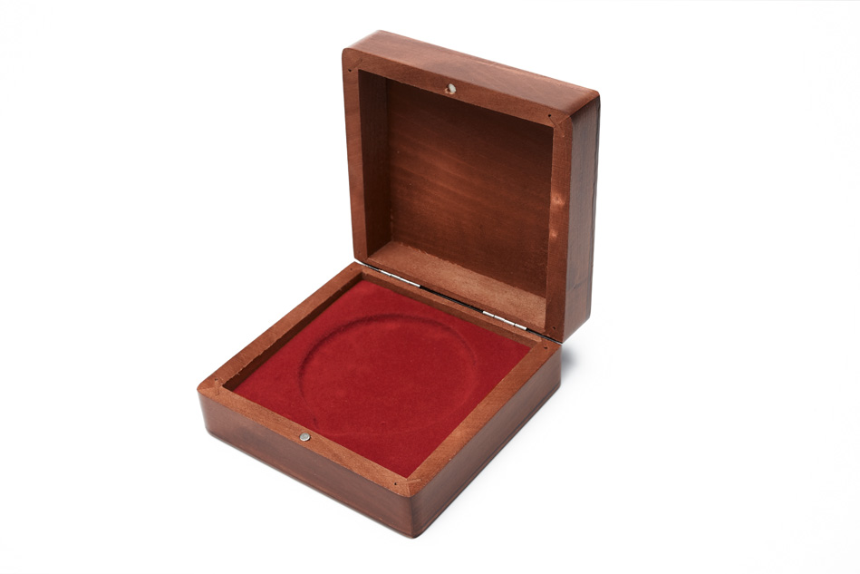 Kasetka etui drewniane na medal o średnicy 70mm - KAS015
