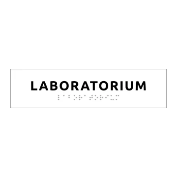 Laboratorium - tabliczka z pismem Braille'a - wym. 200x50mm - PCW twarde - SIMPLE - TAB336