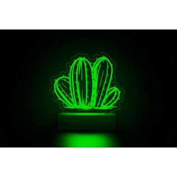 Lampa LED RGB Kaktus 1 - sterowana z pilota - LED021