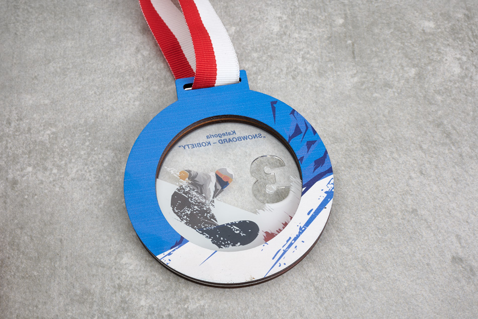 Medal Premium - Ski 2 - wymiary: 90x90mm - MGR087