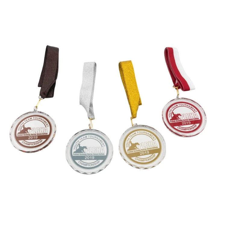 Medal szklany Elite z kolorowym drukiem UV z etui - MGR084