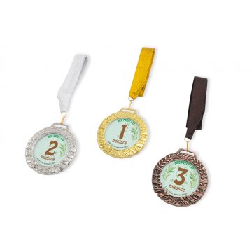 Medal szklany Valenti z dowolnym nadrukiem UV w etui - średnica 90mm - MGR084