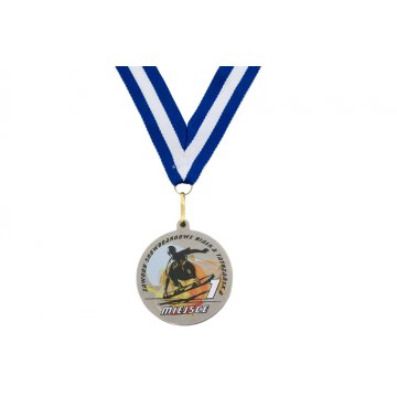 Medale metalowe z dowolną grafiką - cyfrowy druk UV - średnica 50mm - MGR021