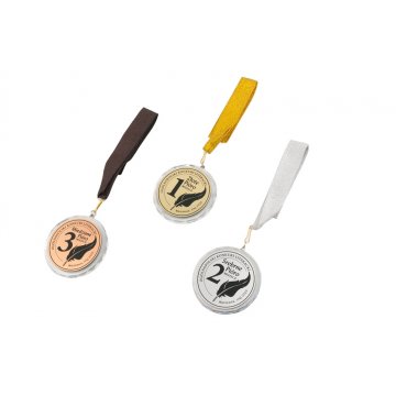 Medale szklane Elite - złoty, srebrny, brązowy + etui 