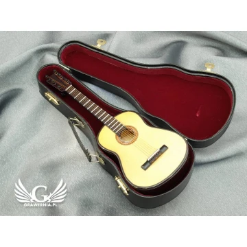 Mini gitara klasyczna z pozytywką - jasna - model MGT4