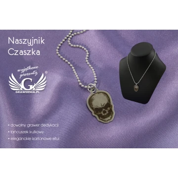 Naszyjnik Czaszka - z dowolnym grawerem - NSZ002