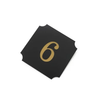 Numeracja drzwi - czarny mat exterior ze złotym grawerem - ND016 - wym. 50x50mm