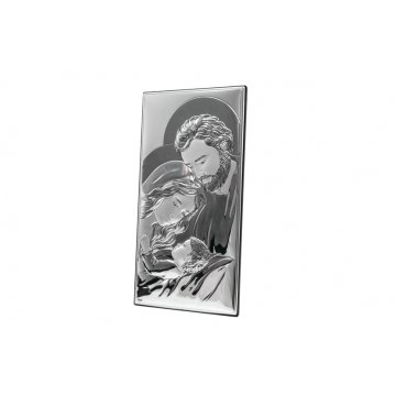 Obrazek Srebrny Święta Rodzina wym. 11x22 cm - DS12/3