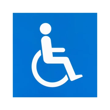 Osoby niepełnosprawne - tabliczka z wypukłym piktogramem - wym. 140x140mm - TAB580