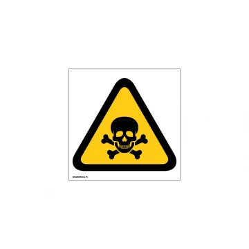 Ostrzeżenie przed substancjami toksycznymi - wym. 150x150mm - PVC - druk UV - BHP014