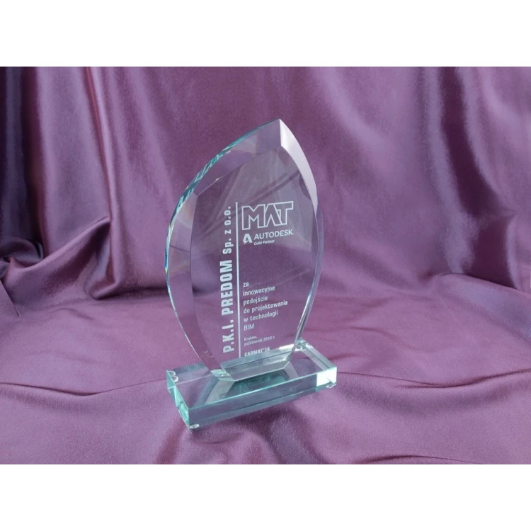 Trofeum szklane w etui - INES