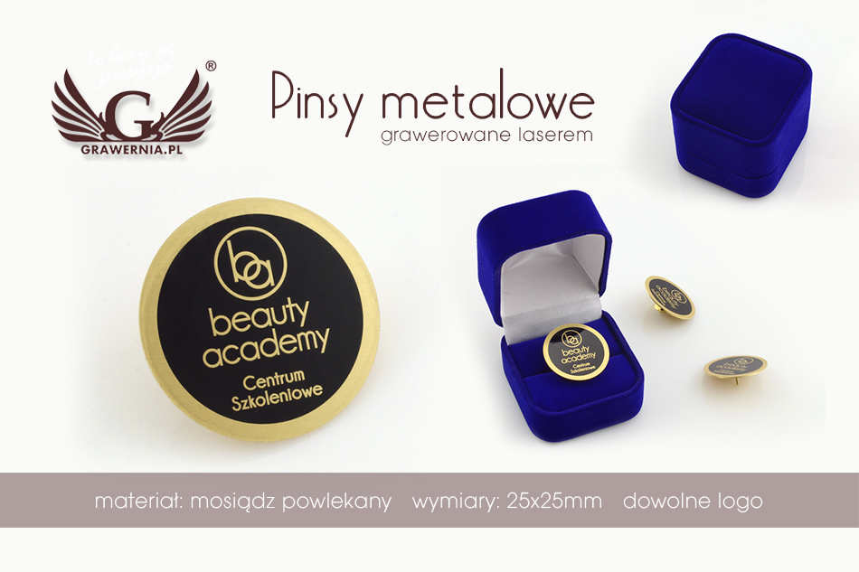 Pinsy metalowe z Twoim logo - średnica: 25mm - PS021
