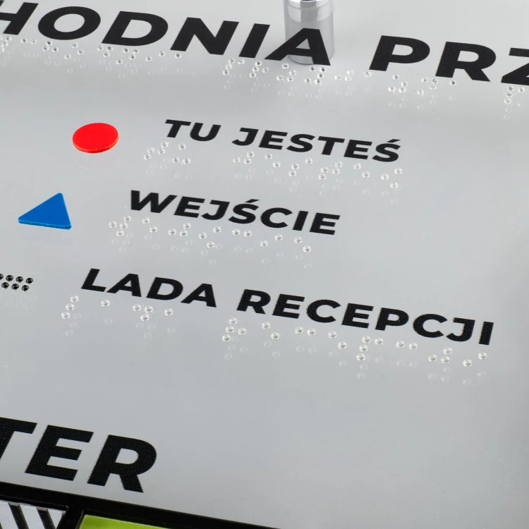 Plan tyflograficzny z pismem Braille'a - plexi i ADA - wym: 500x380mm - TAB518 