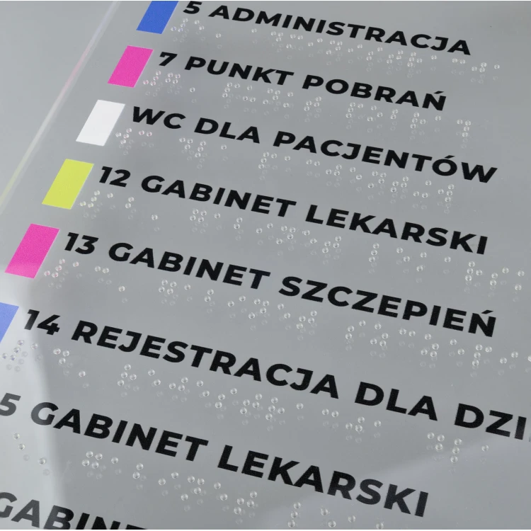 Plan tyflograficzny z pismem Braille'a - plexi i ADA - wym: 500x380mm - TAB518 
