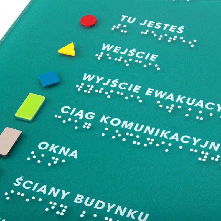 Plan tyflograficzny z pismem Braille'a - plexi i ADA - wym: 880x630mm - TAB533 