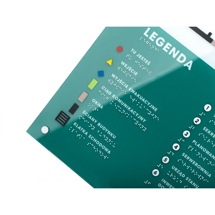 Plan tyflograficzny z pismem Braille'a - plexi i ADA - wym: 880x630mm - TAB533 