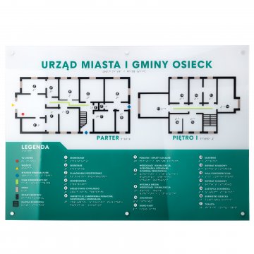 Plan tyflograficzny z pismem Braille'a - plexi i ADA - wym: 880x630mm - TAB533 