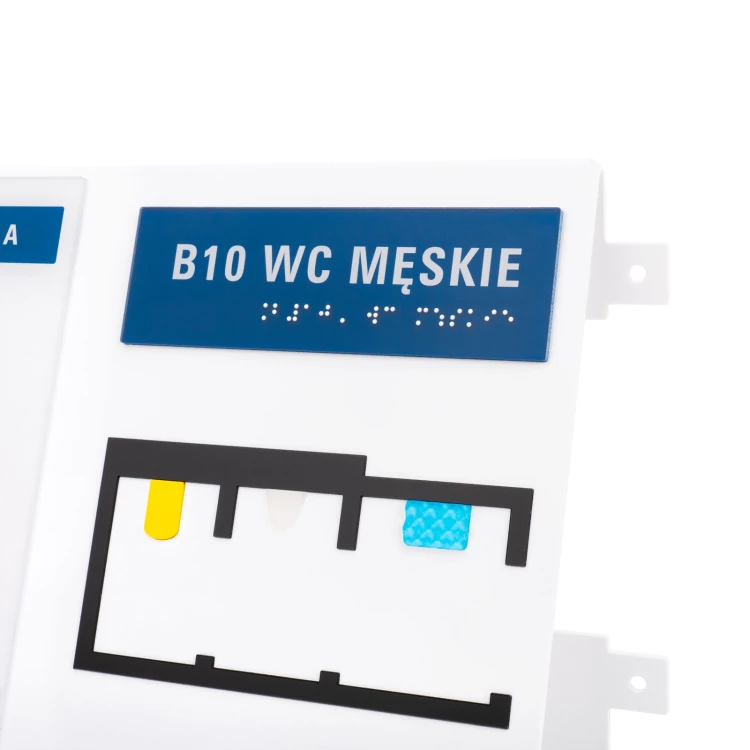 Plan tyflograficzny z pismem Braille'a - tworzywo ADA, laminat i akryl - wym. 297x210mm - TAB587