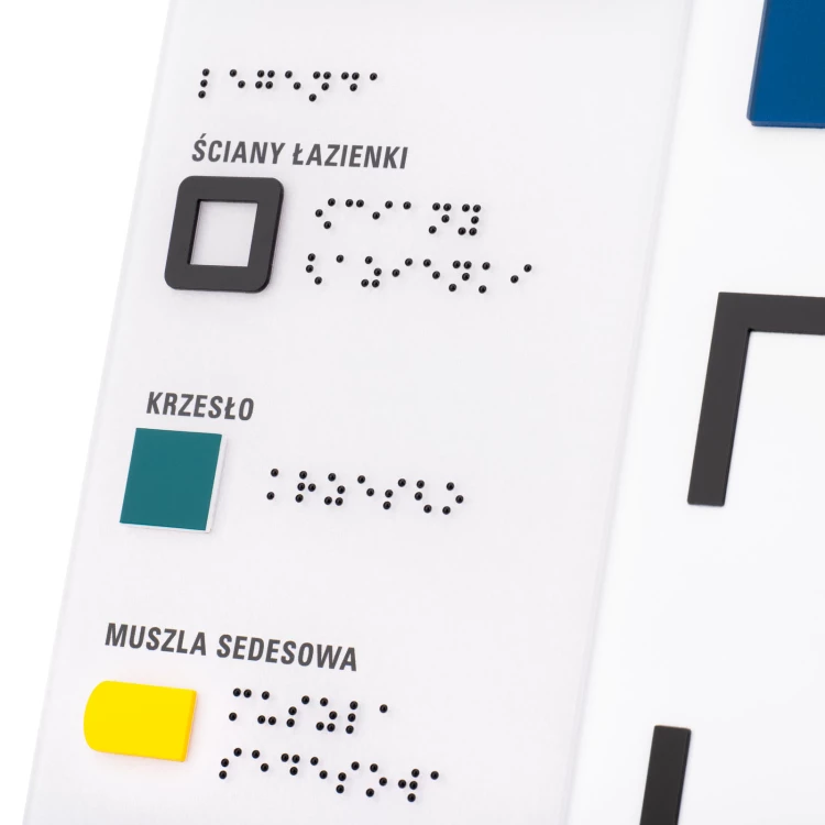 Plan tyflograficzny z pismem Braille'a - tworzywo ADA, laminat i akryl - wym. 400x250mm - TAB588